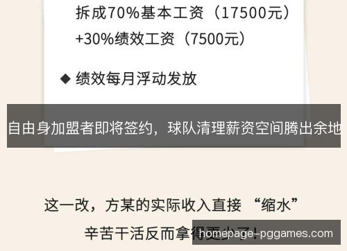 自由身加盟者即将签约,球队清理薪资空间腾出余地 自由身加盟者即将签约,球队清理薪资空间腾出余地